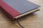 Preview: Travel diary with hard cover and linen spine, black-burgundy